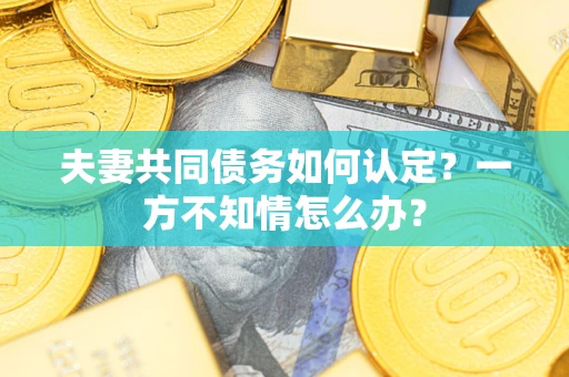 济南夫妻共同债务如何认定？一方不知情怎么办？