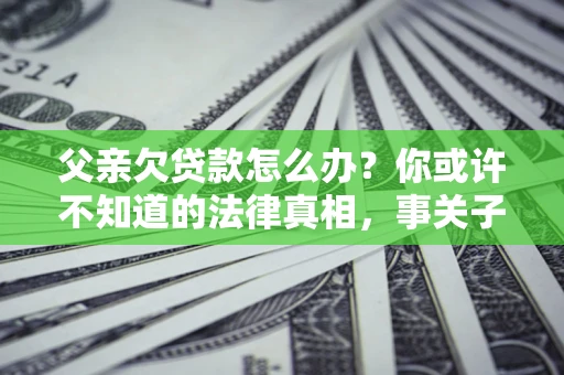 济南父亲欠贷款怎么办？你或许不知道的法律真相，事关子女未来