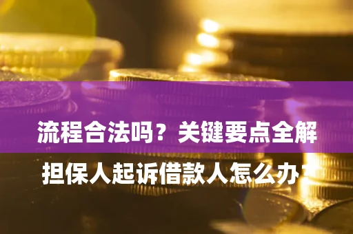 济南

担保人起诉借款人怎么办？流程合法吗？关键要点全解析
