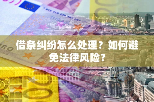 济南借条纠纷怎么处理？如何避免法律风险？